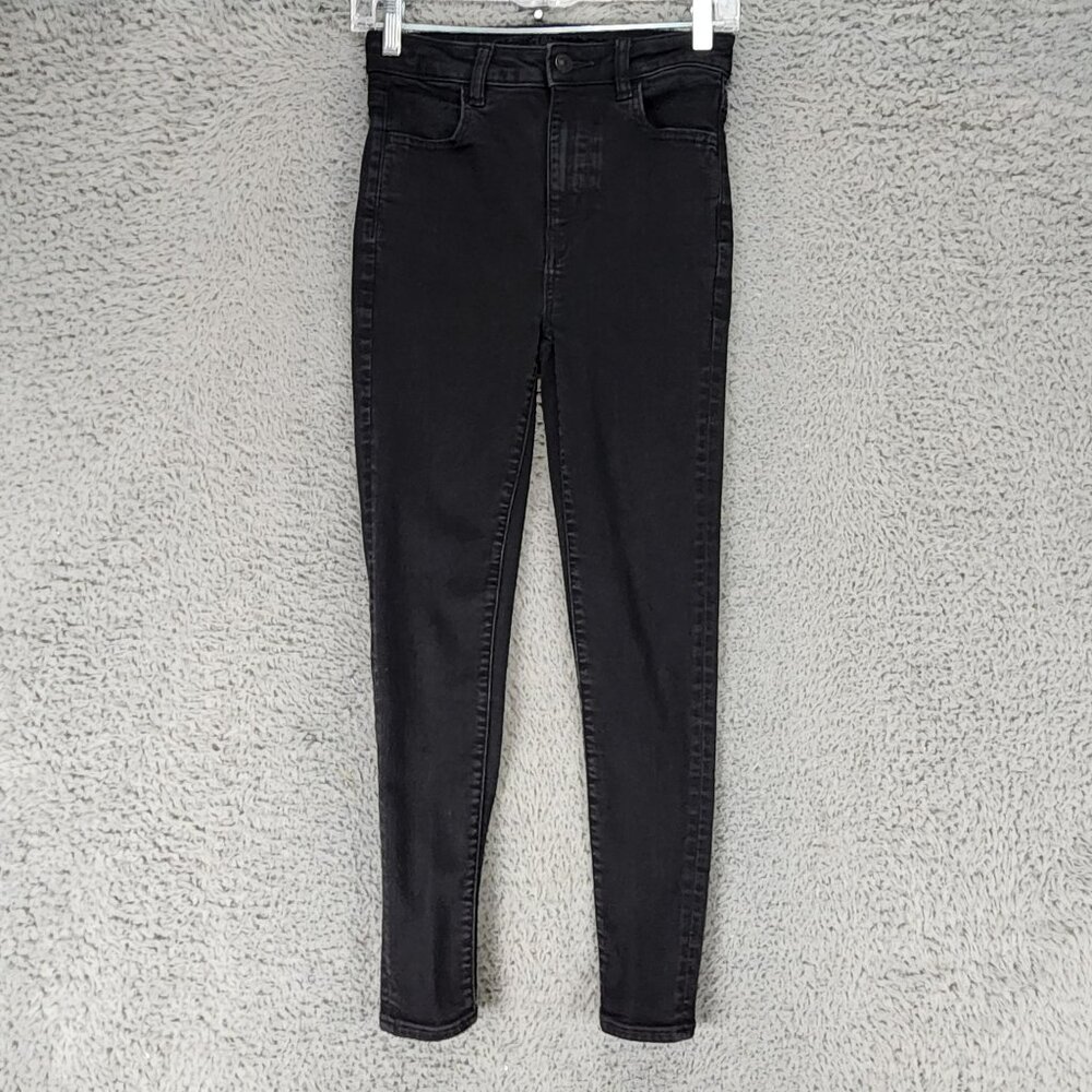American Eagle Outfitters Jeans Womens 0 Petite Black Stretch High Rise Jegging